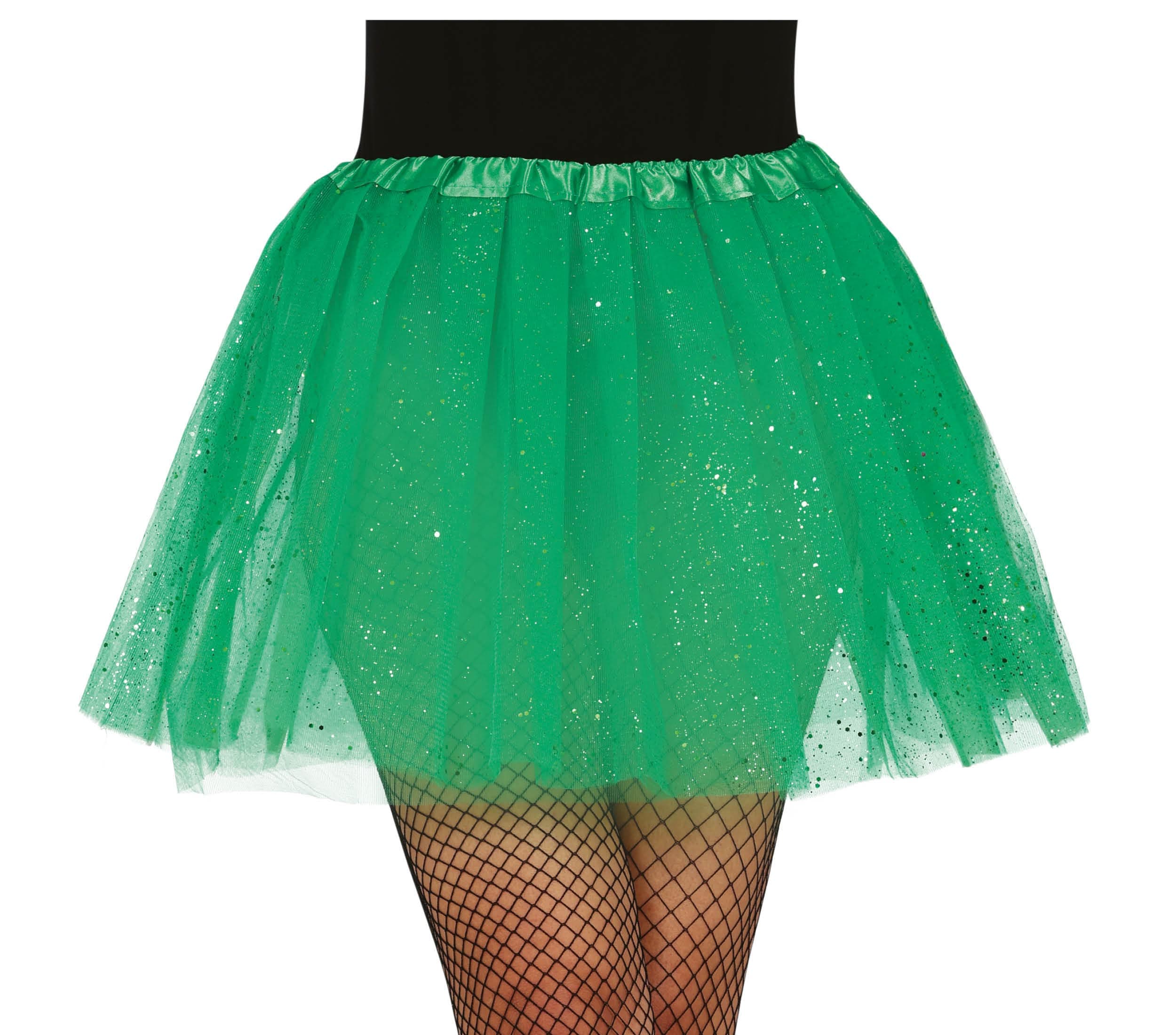Mørkegrøn tutu med glimmer, 40 cm