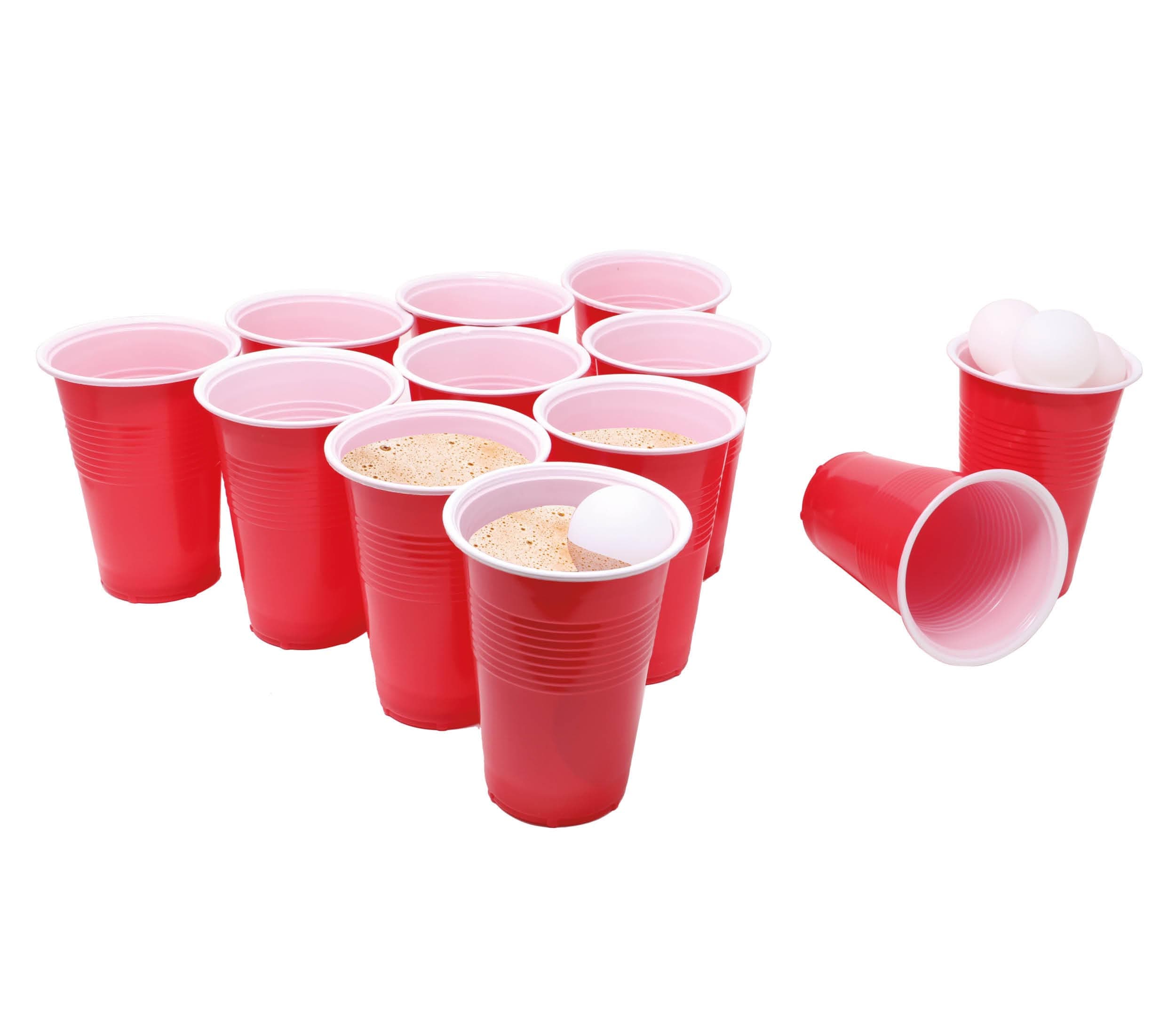 Beer pong: 12 bægre og 15 bolde