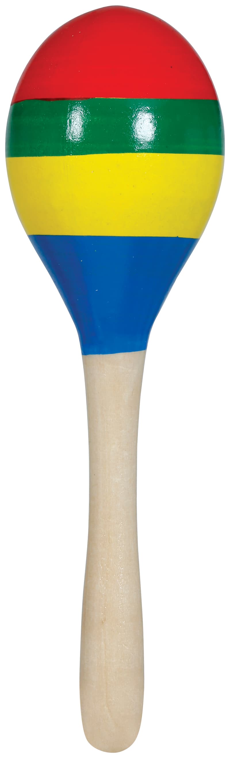 Flerfarvet maraca, 20 cm, træ