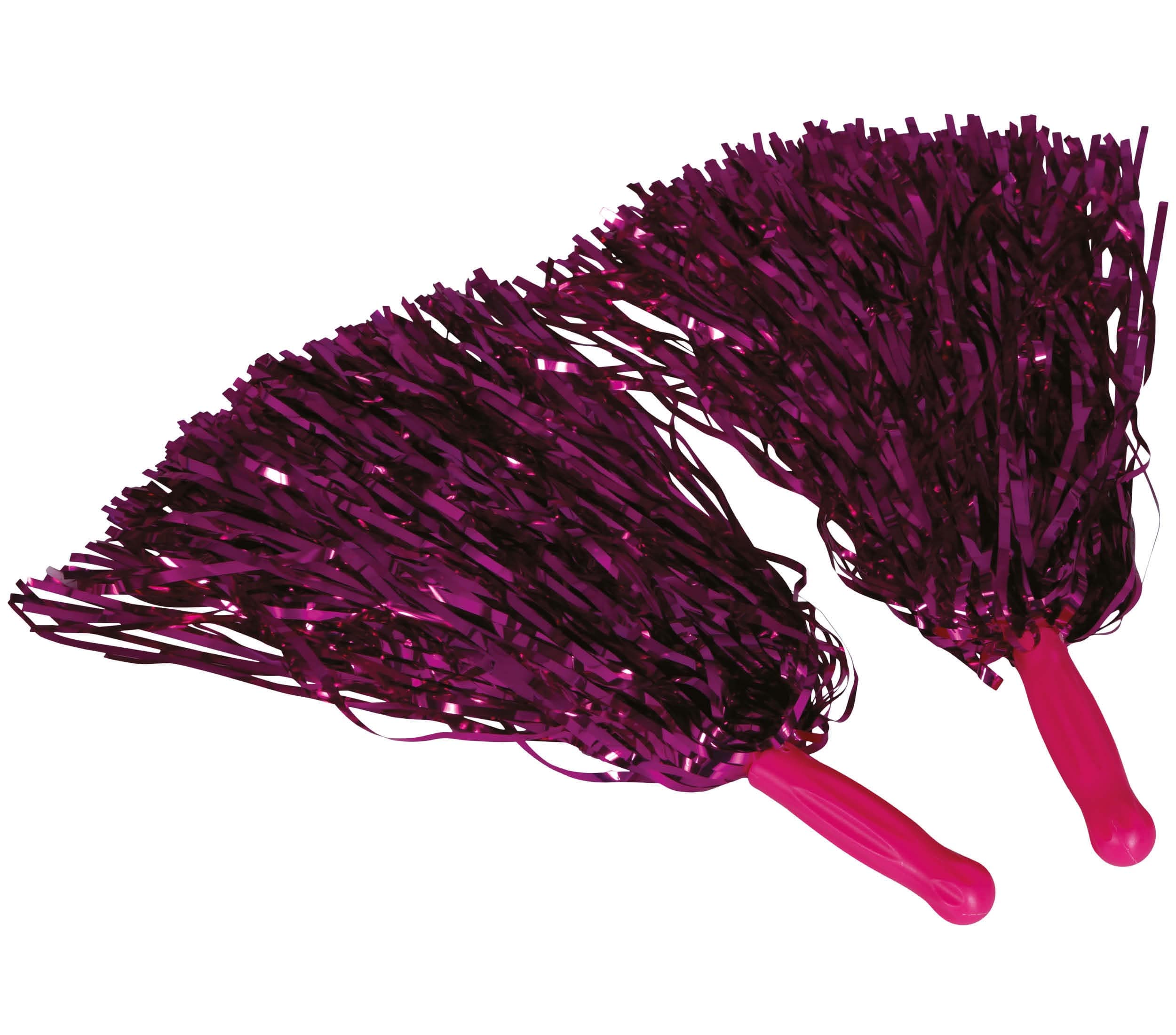 Par metalliske pomponer, fuchsia, 30 g