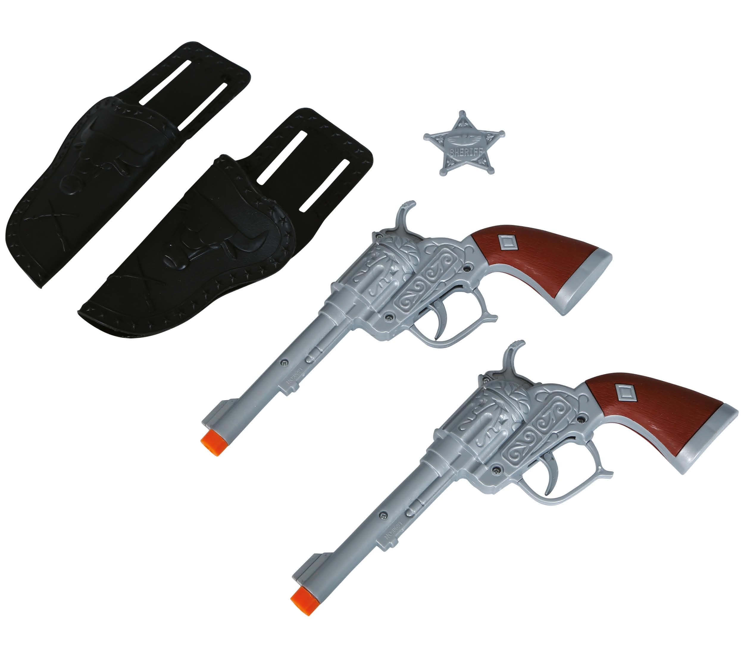 Par pistolhylstre med 2 pistoler på 24 cm