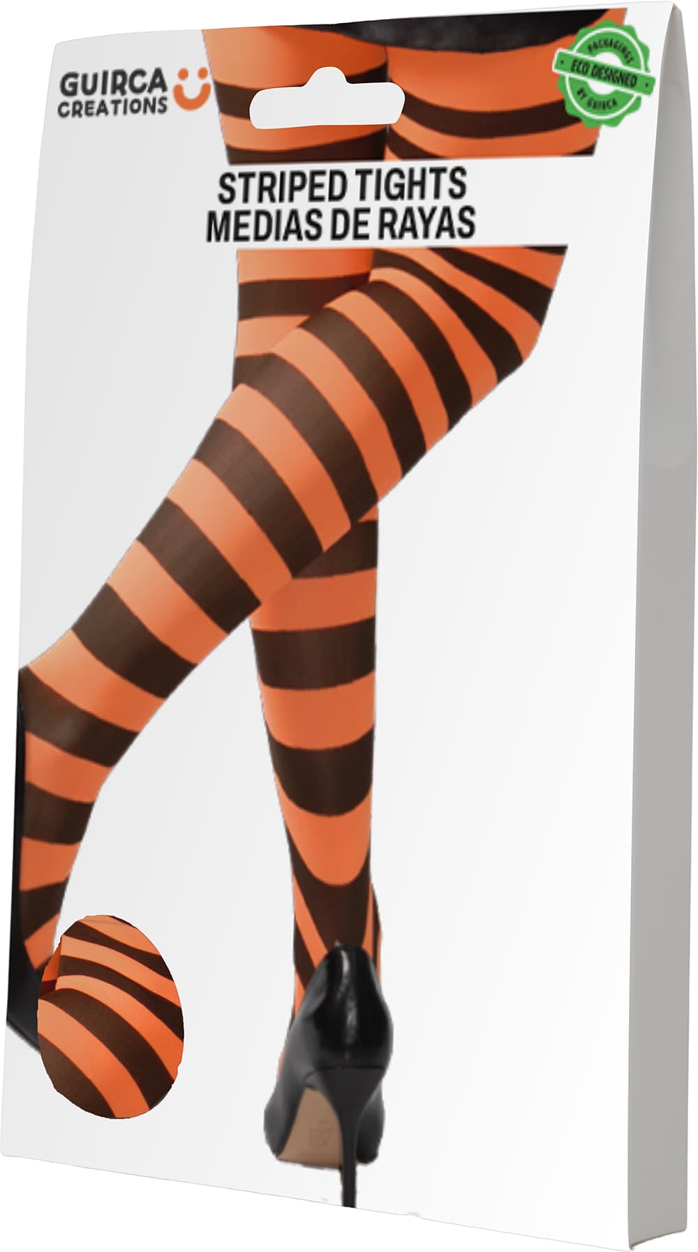 Orange stribede strømpebukser