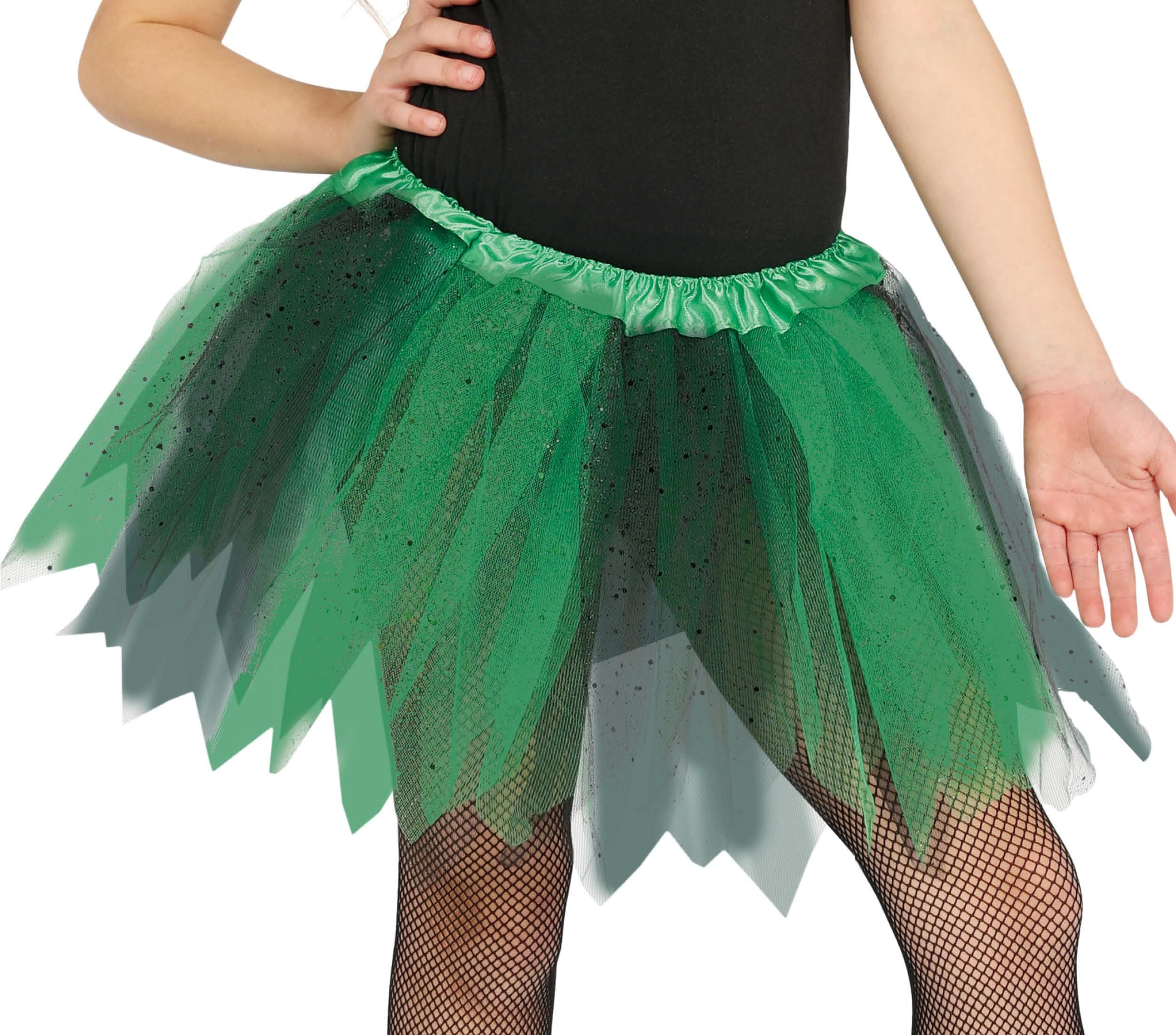 Sort/grøn tutu til børn, 30 cm