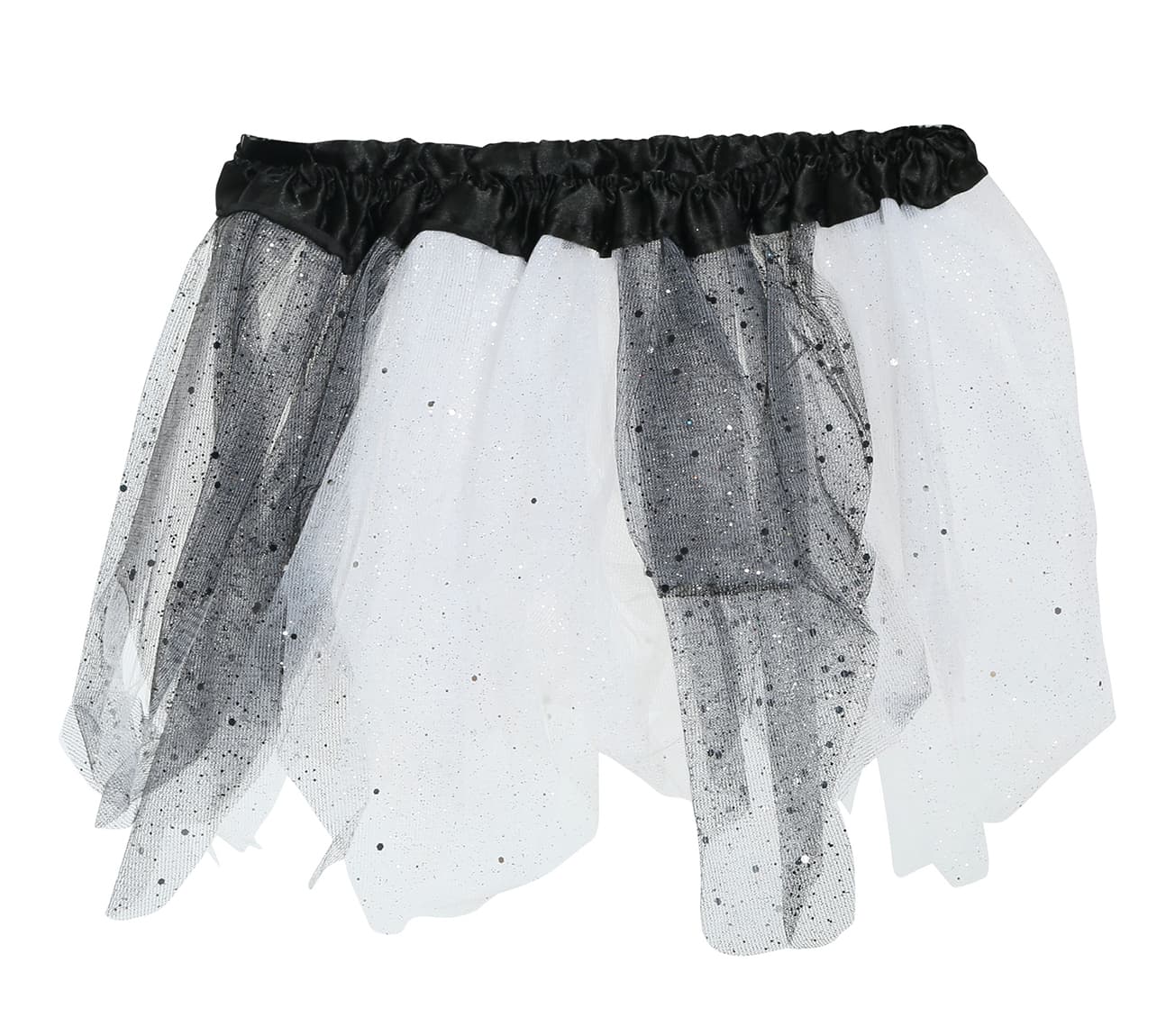 Sort/hvid tutu til børn, 30 cm
