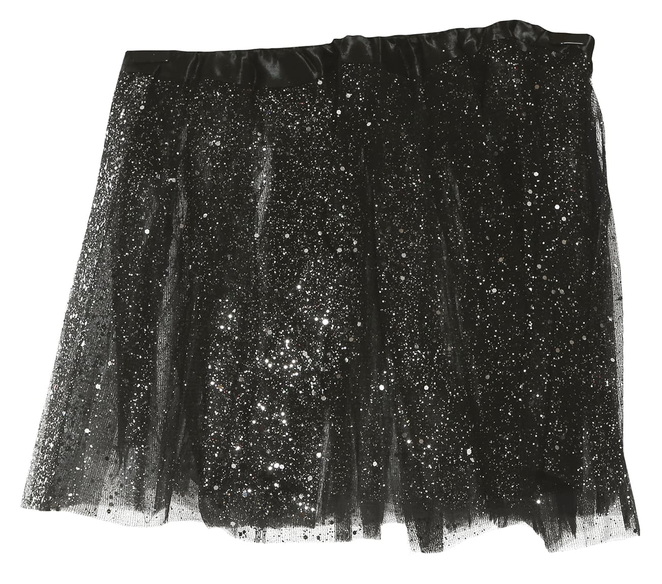 Sort tutu med glimmer til børn, 30 cm