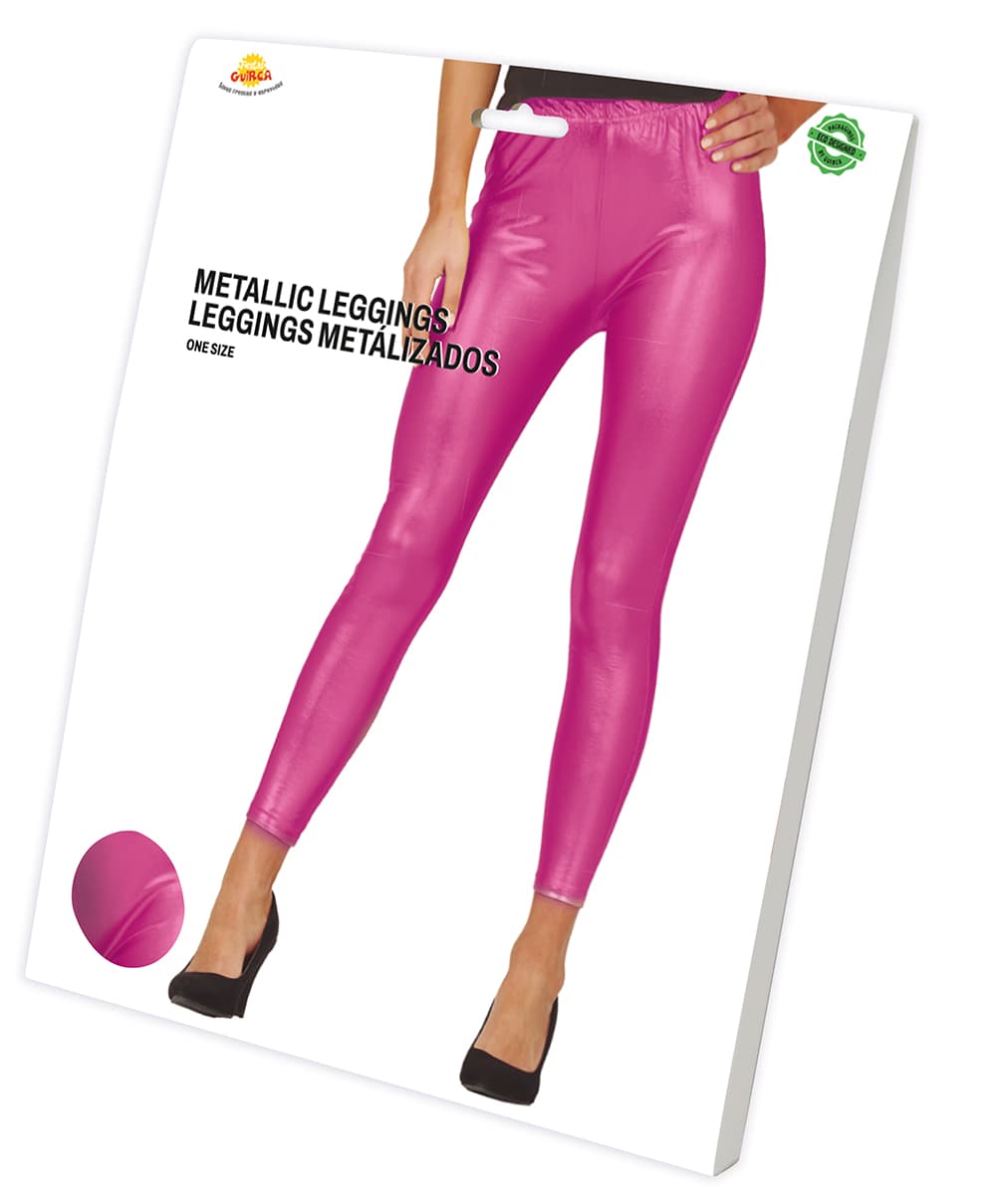Metallicfuchsia leggings