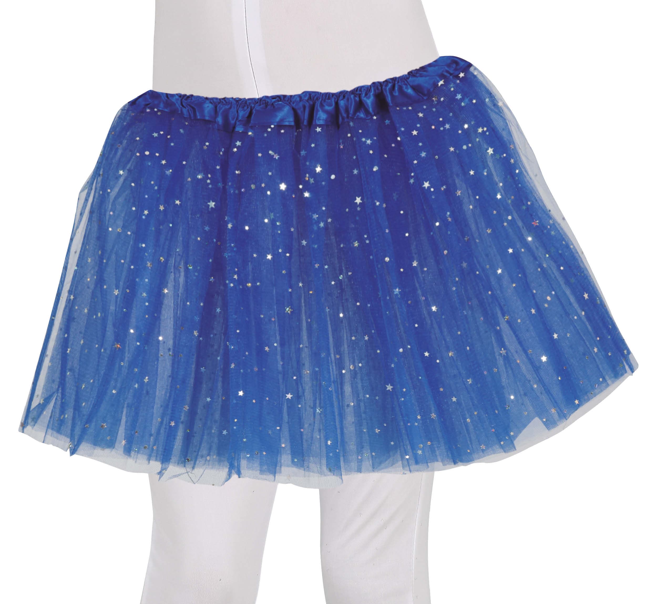 Blå tutu med stjerner 30 cm