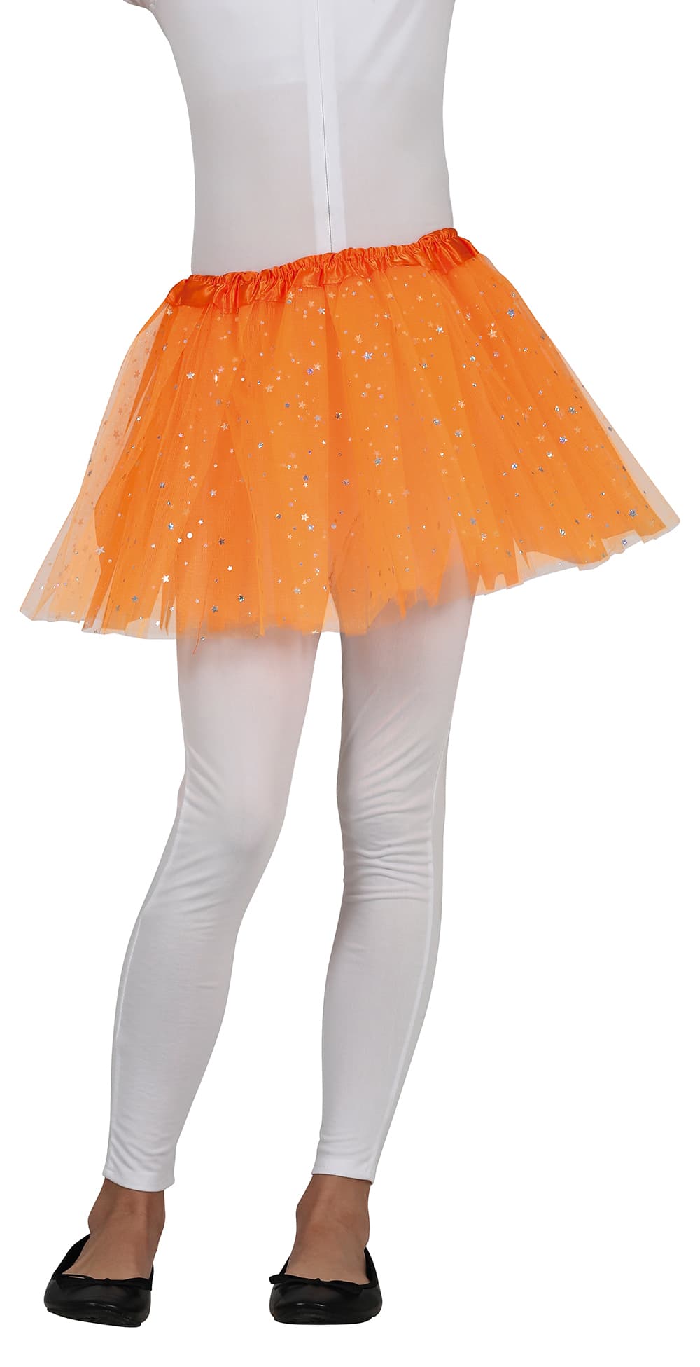 Orange tutu med stjerner 30 cm