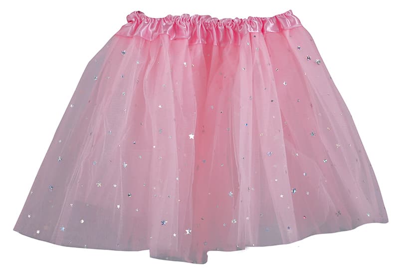 Lyserød tutu med stjerner 30 cm