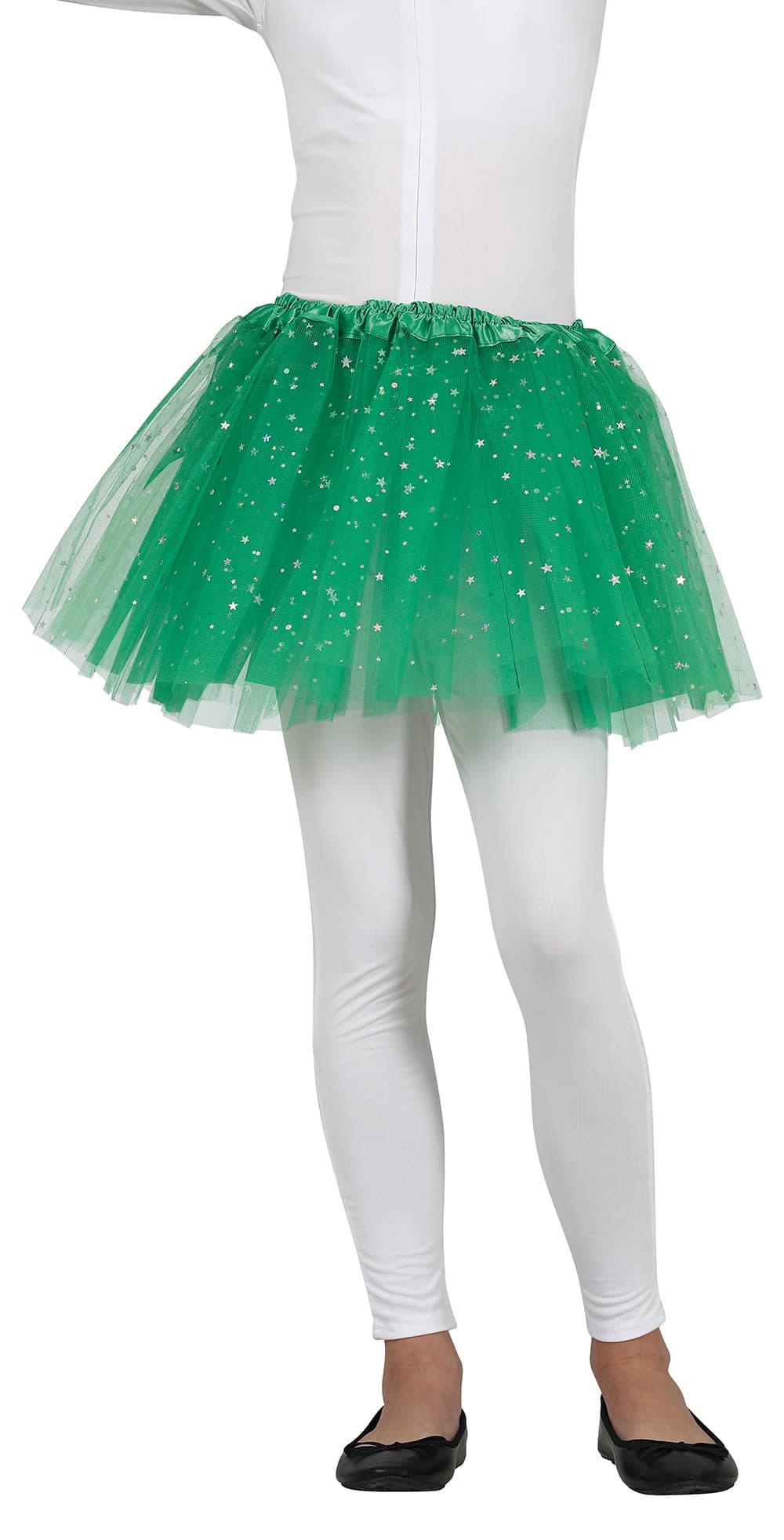Grøn tutu med stjerner 30 cm