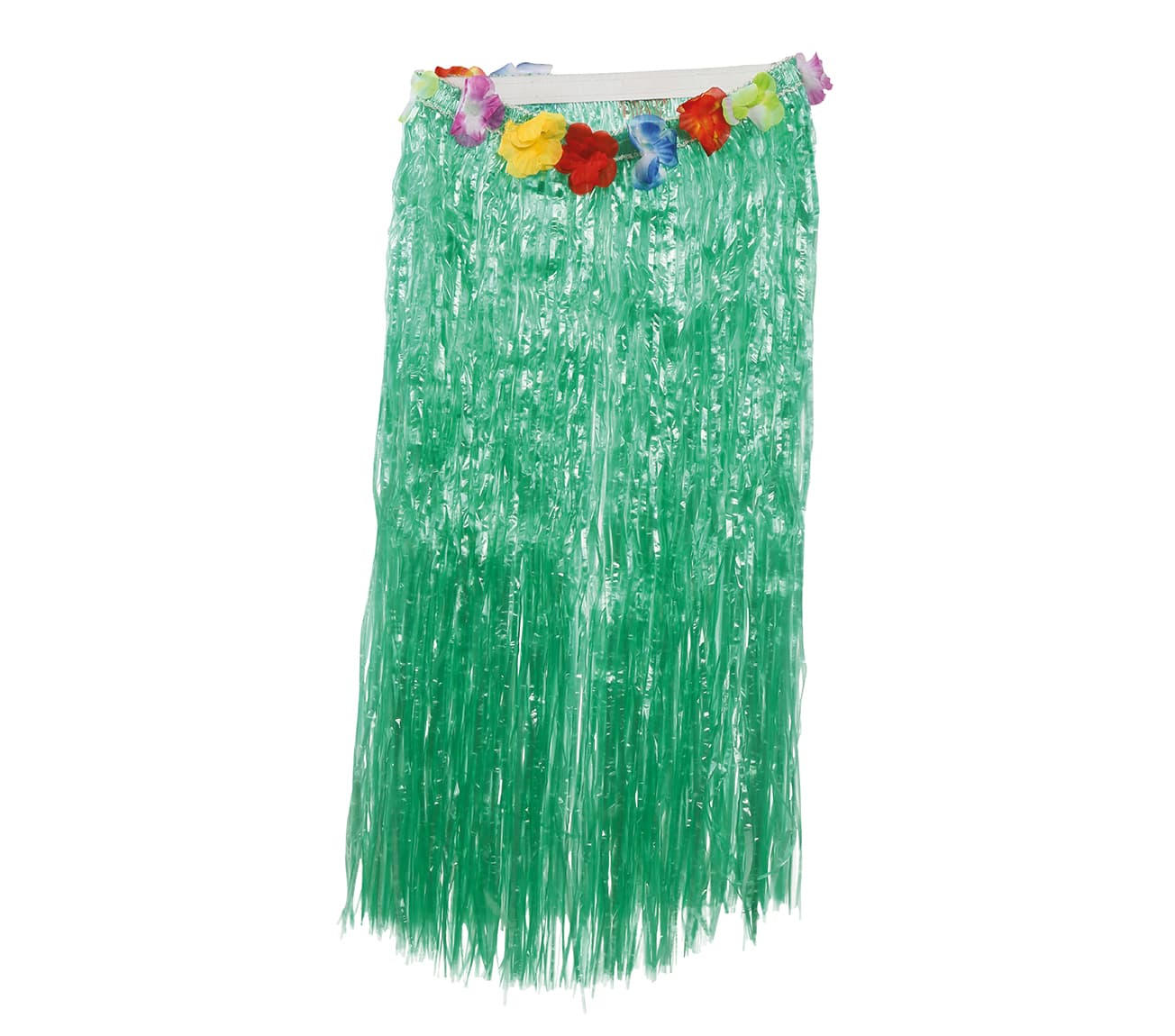 Hawaii-skørt med blomster, 75 cm, grønt