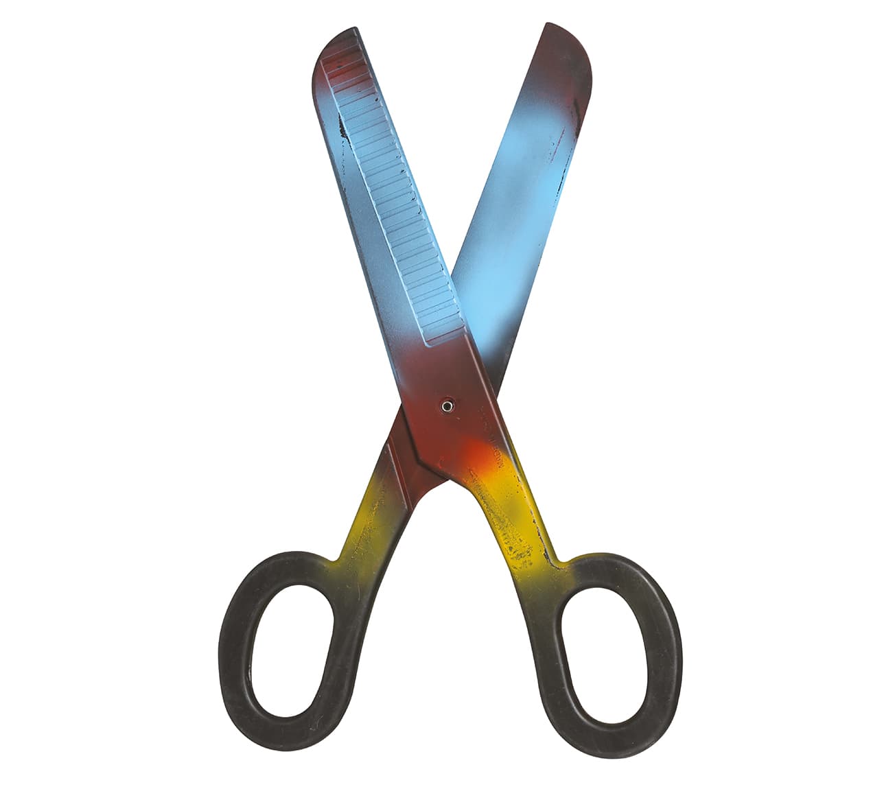 Flerfarvet saks 40 cm
