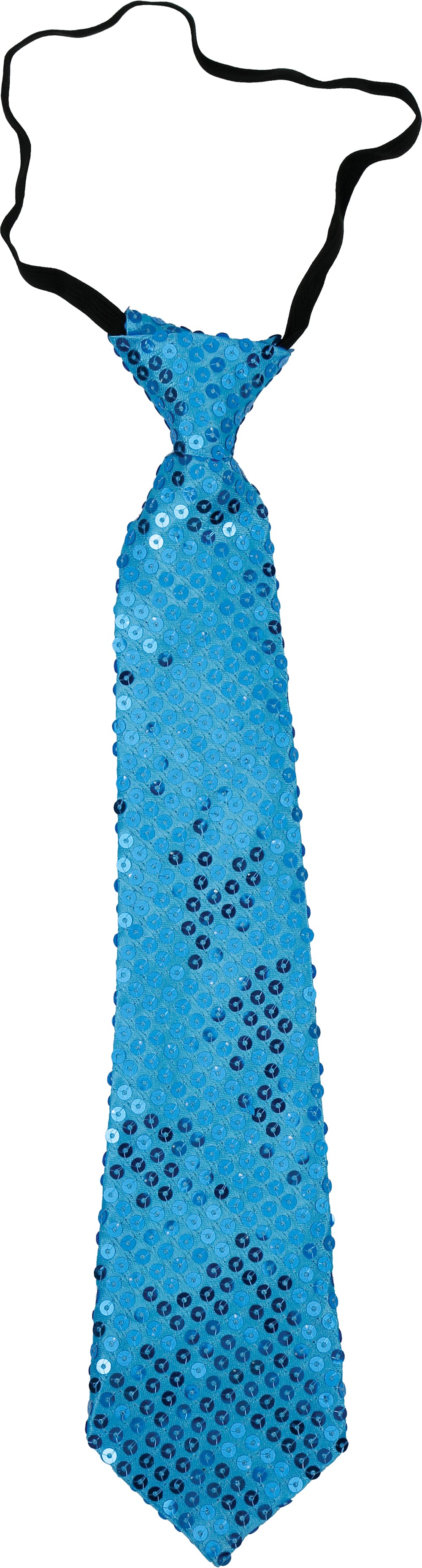 Lyseblåt pailletslips 35 cm