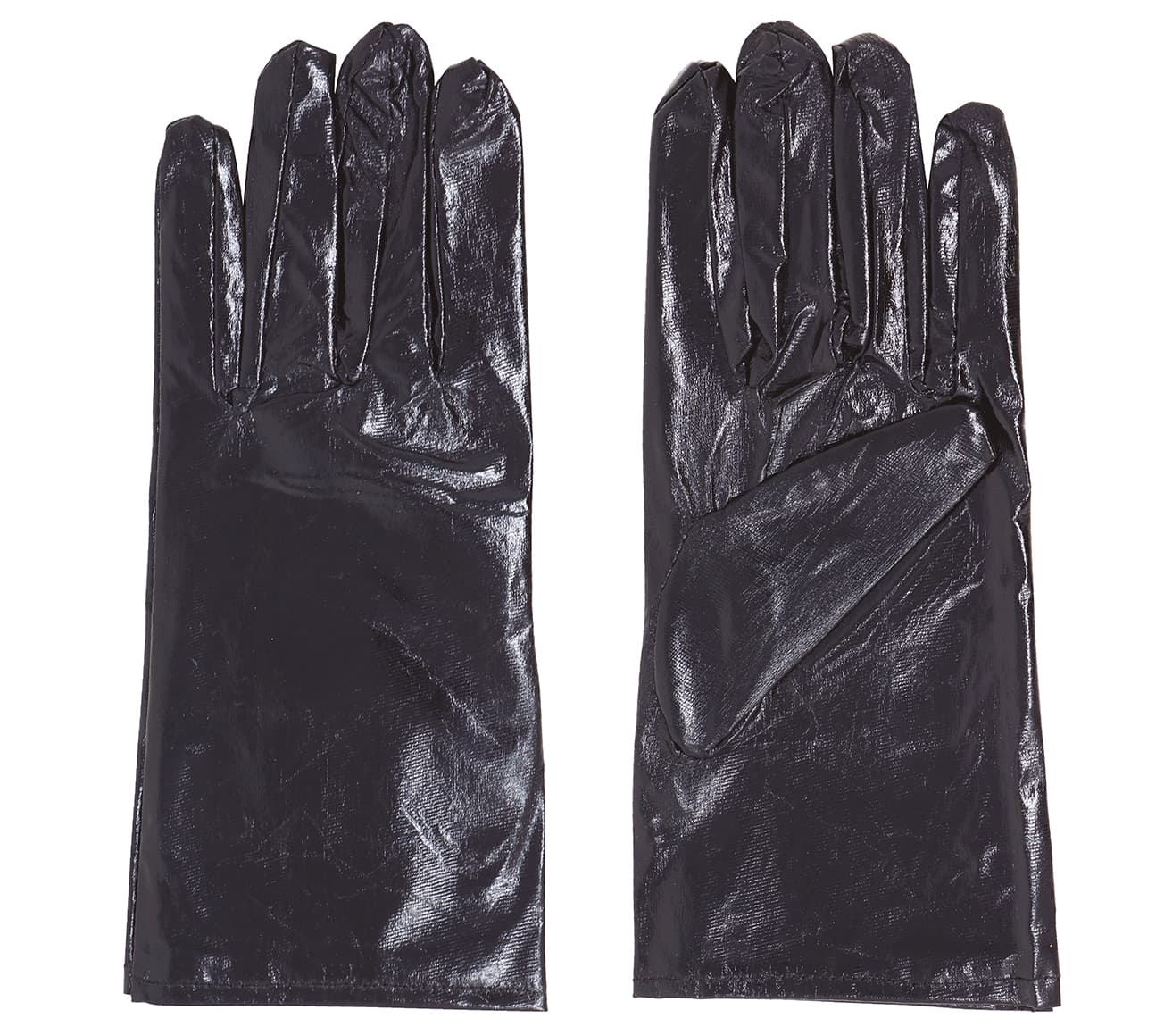 Metalliske handsker, 22 cm, sort
