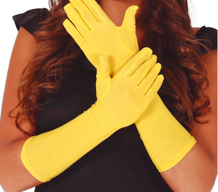Handsker, 42 cm, gule