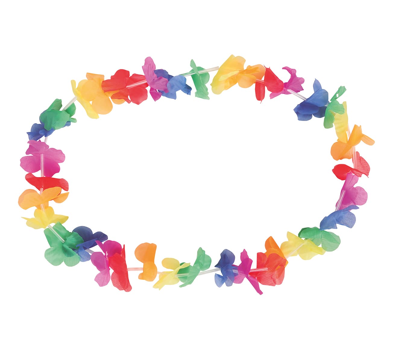 Flerfarvet hawaiihalskæde, ca. 22 cm