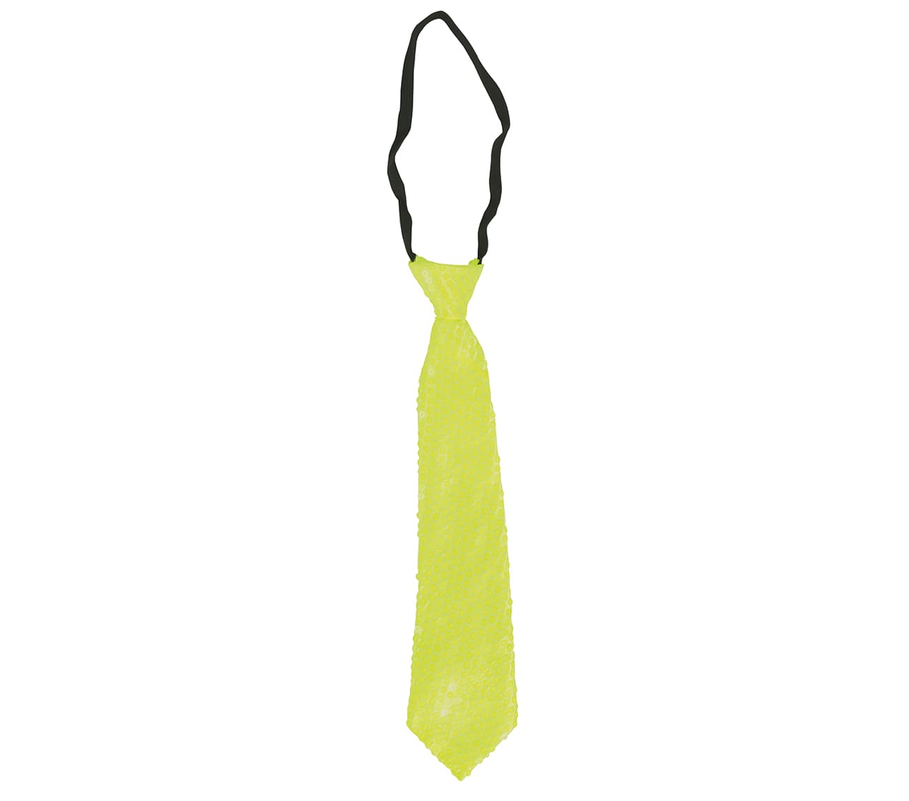 Neongult pailletslips 37 cm