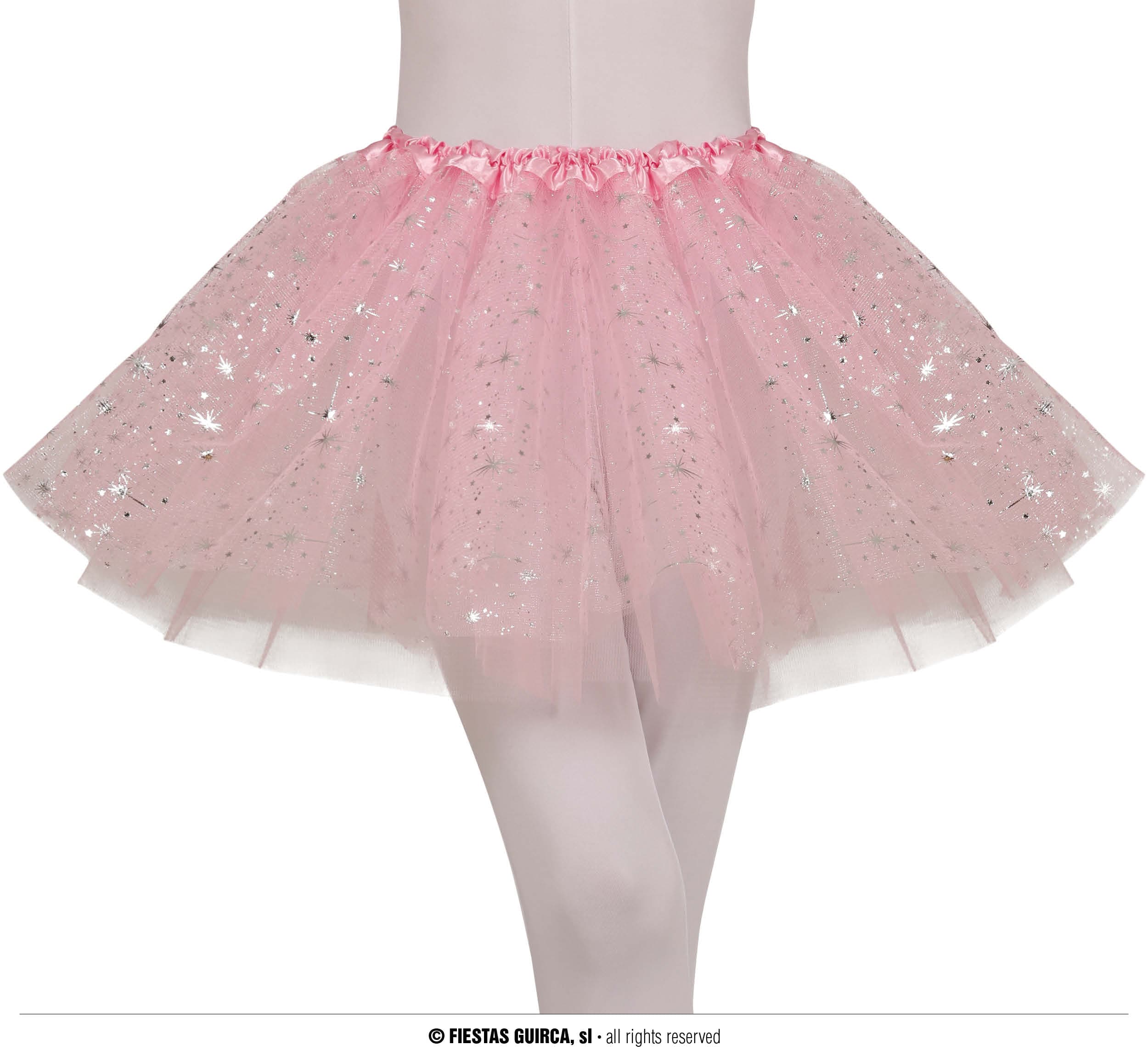 Lyserød tutu med stjerner 30 cm, til børn
