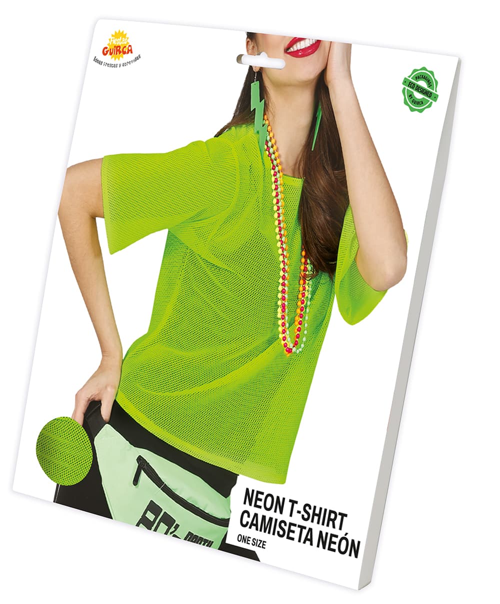 Neongrøn net-T-shirt