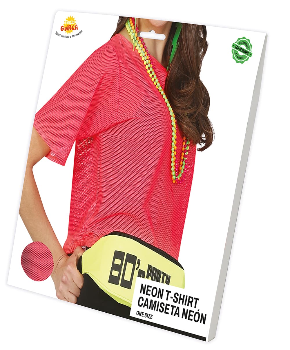 Neonpink net-T-shirt