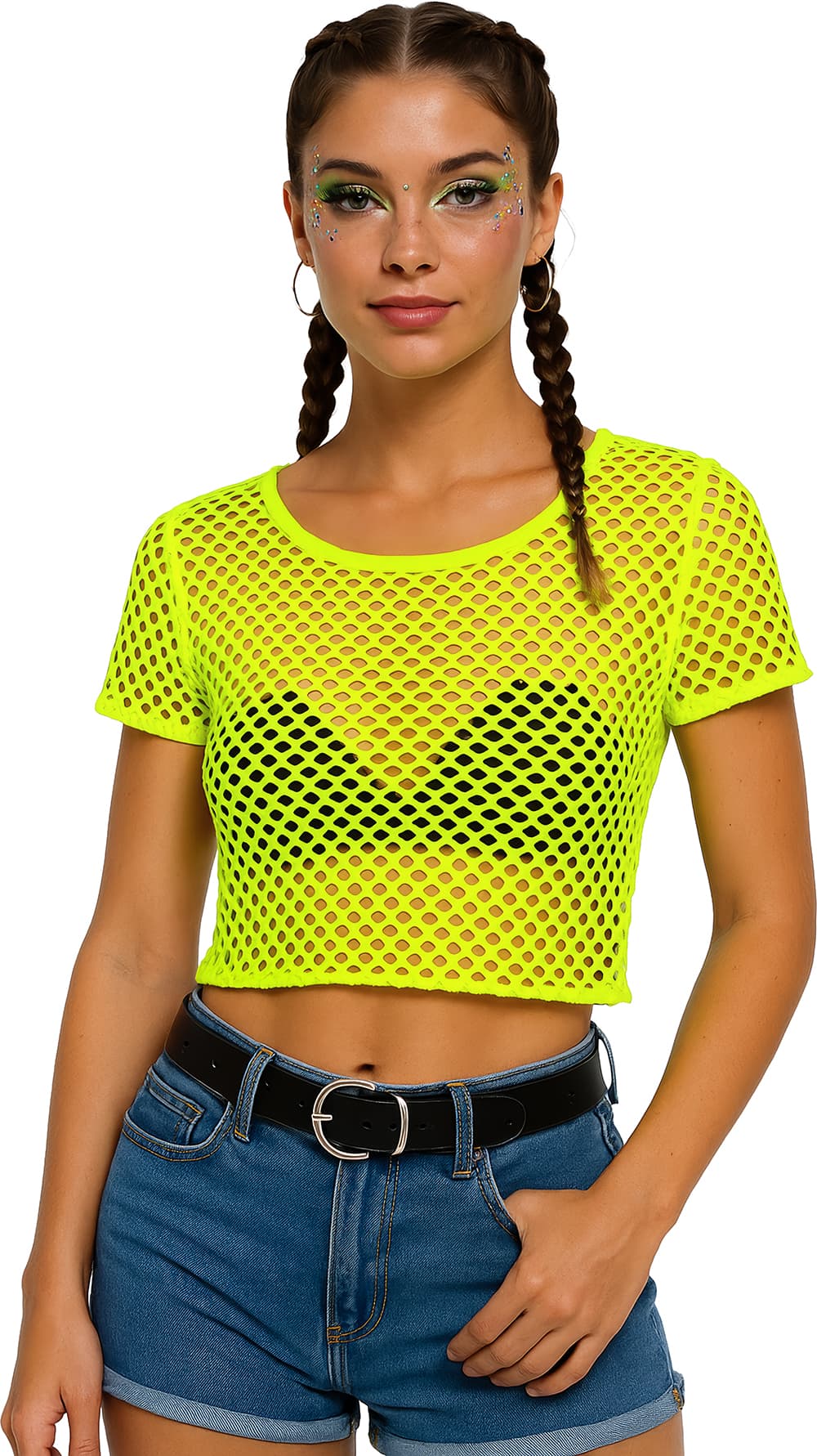Neongul net-T-shirt
