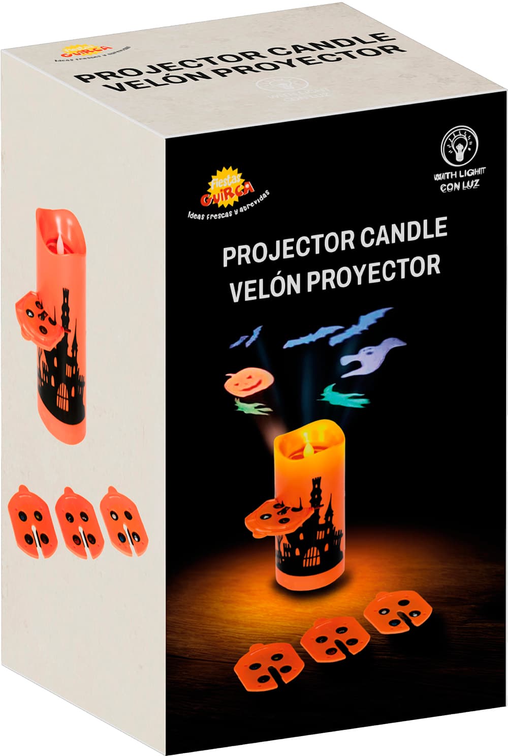 LED-projektorlys, 16 cm (batteridrevet)