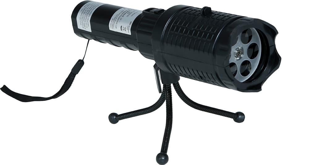 LED-projektor 22 cm med stativ, batteri/USB