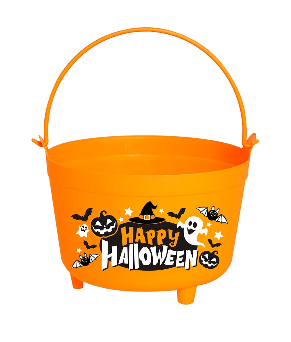 Heksegryde "Happy Halloween", 24 × 23 × 15 cm, orange