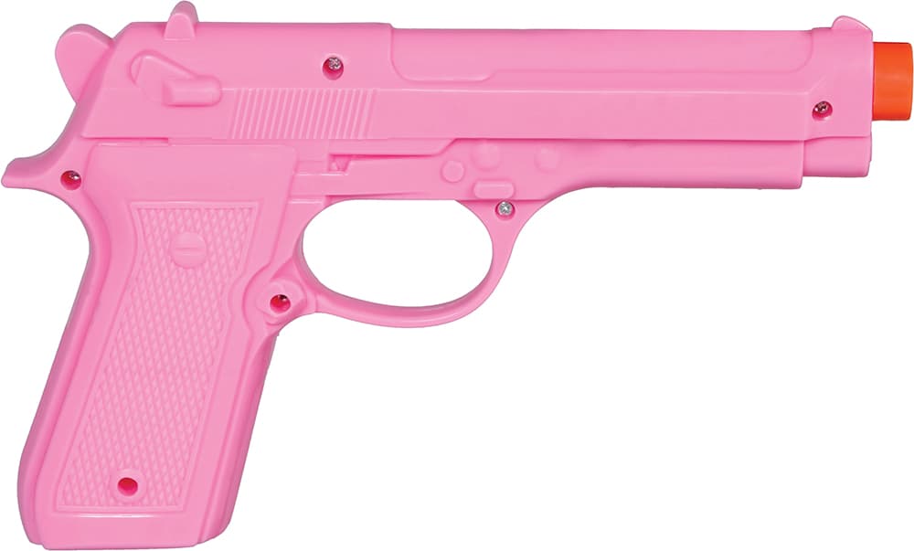 Lyserød pistol 23 cm