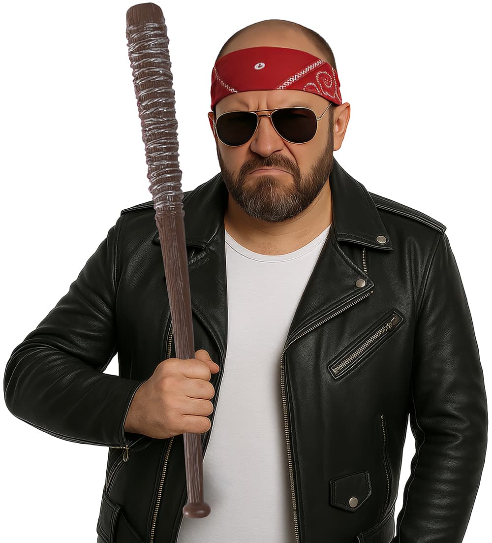 Baseballbat med pigtråd, 73 cm