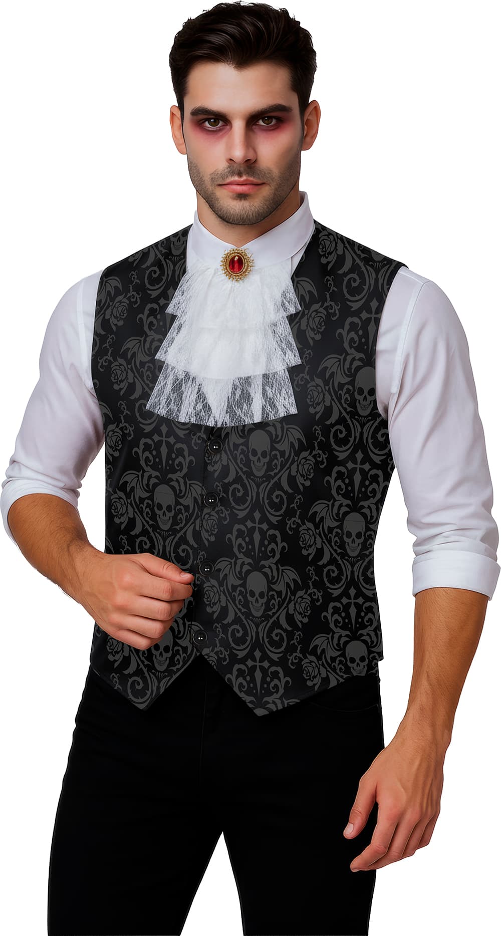 Gotisk vest med skeletter