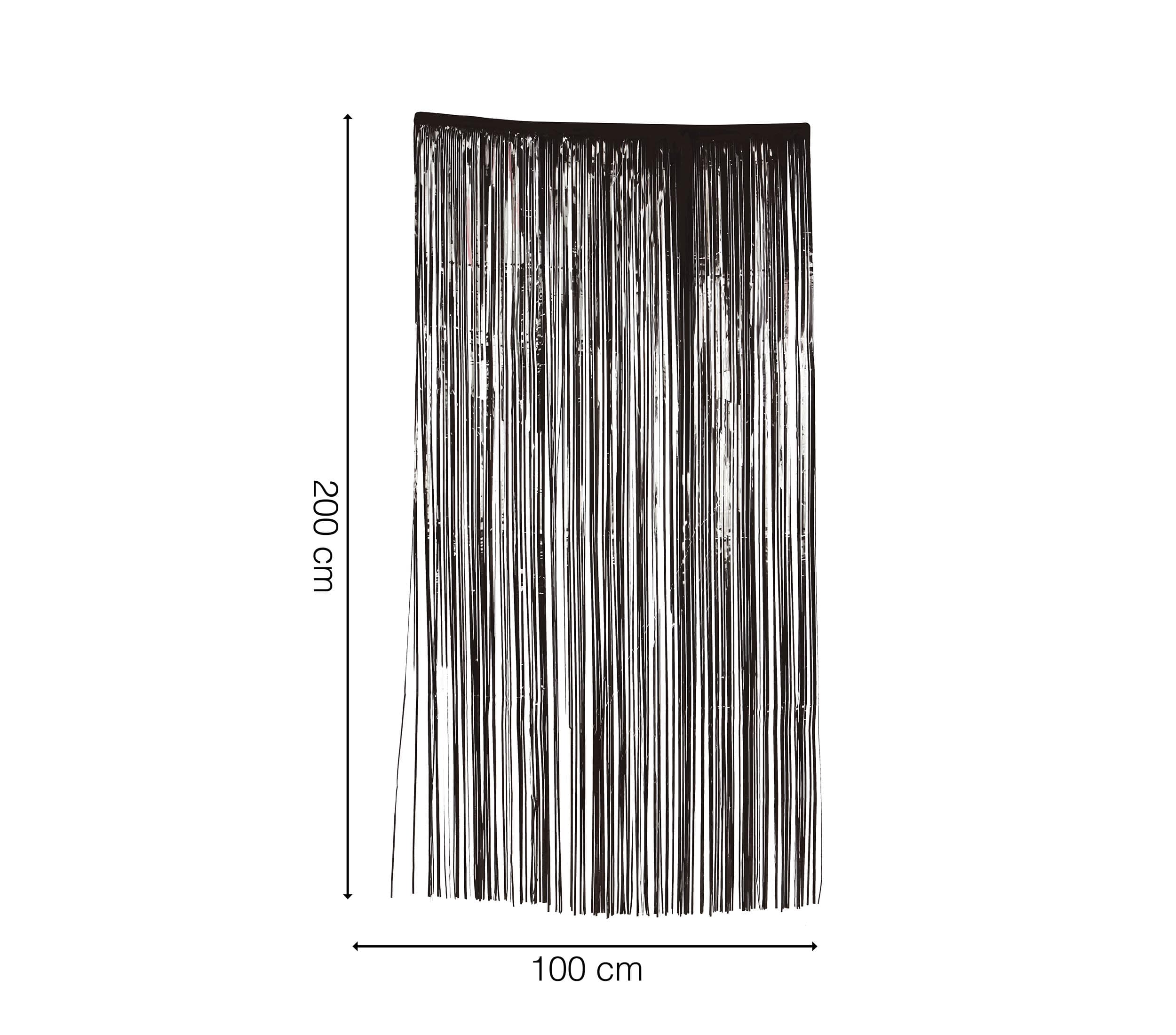 Sort dørforhæng, PVC, 100 × 200 cm