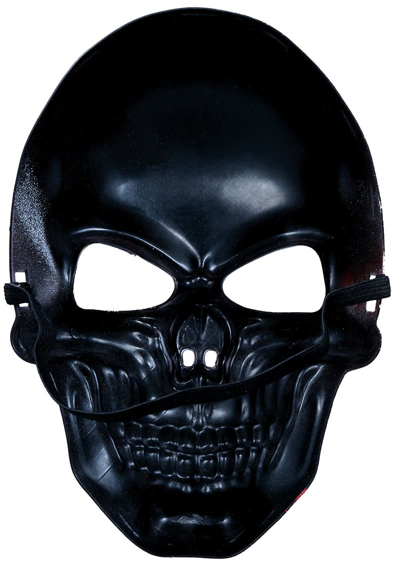 Kraniemaske, PVC, hvid og rød