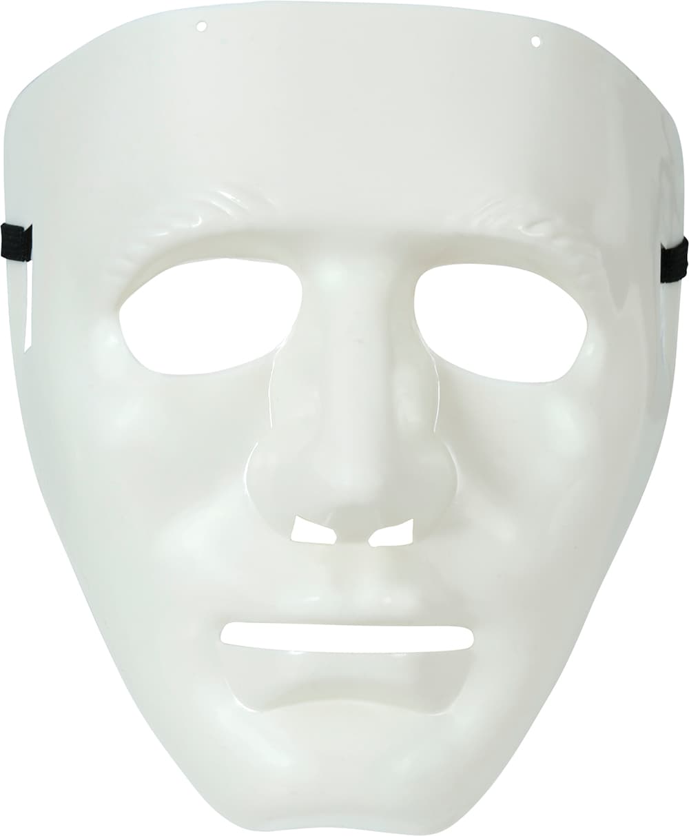 Hvid maske, PVC, til børn