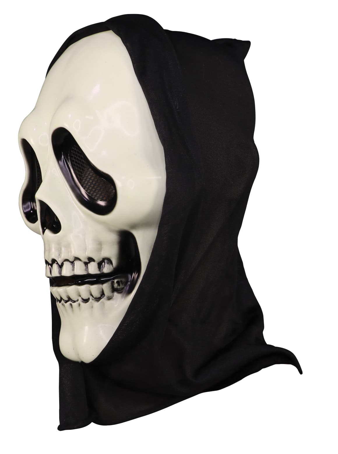 Dræberkraniemaske med hætte, PVC