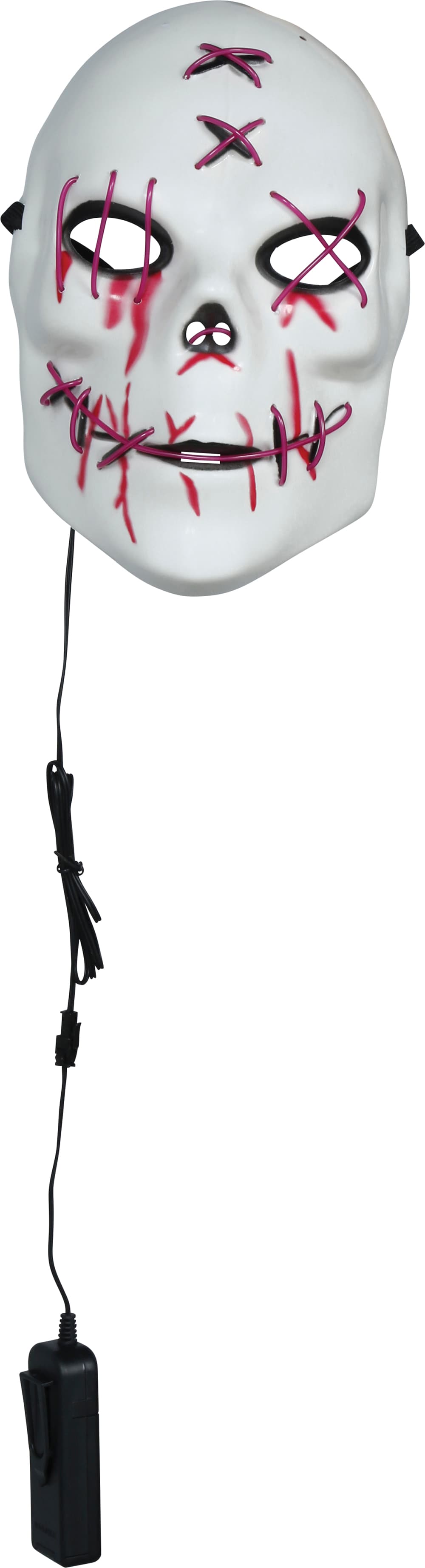 Uhyggelig maske med lys, PVC