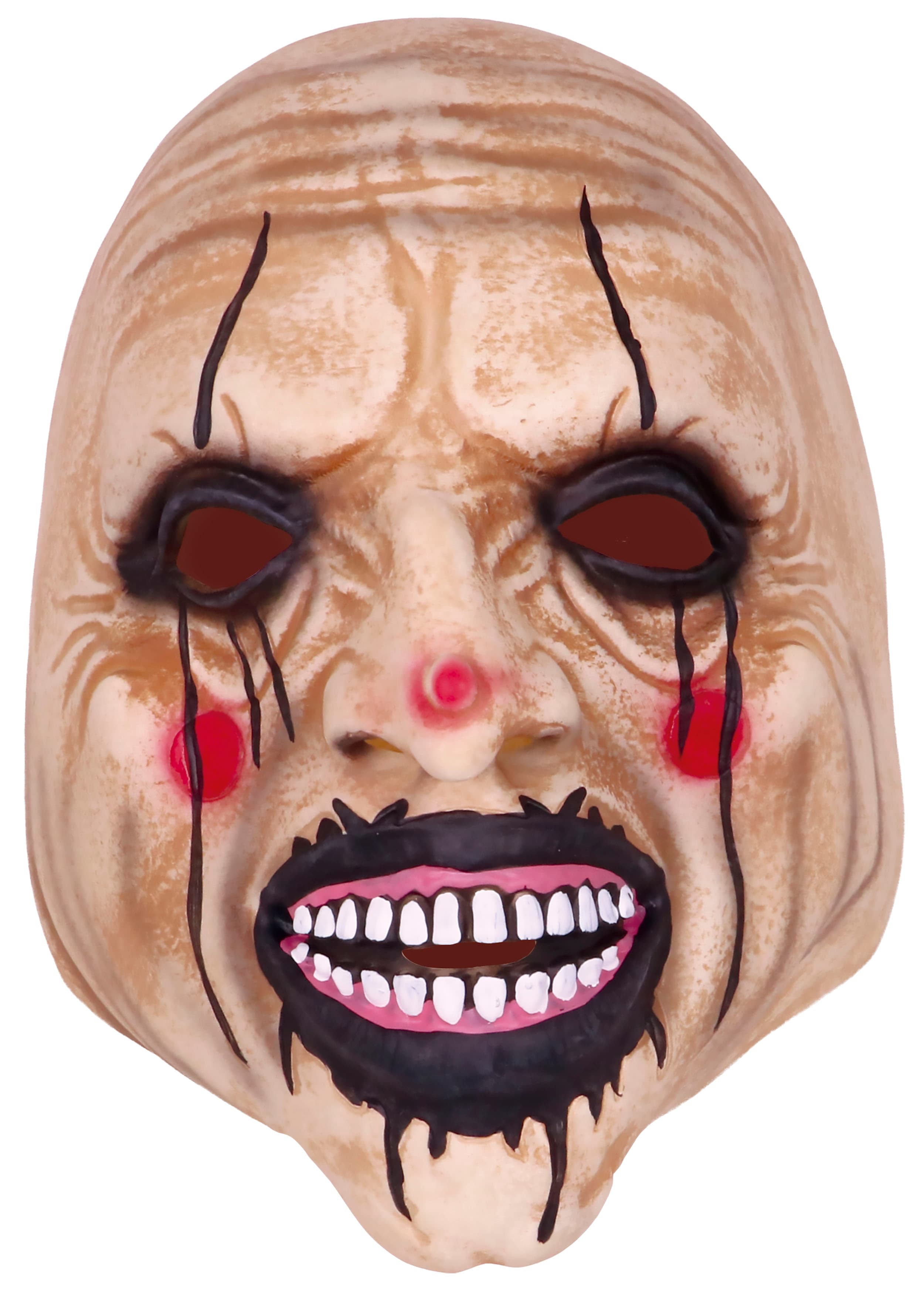 Klovnemaske, latex, ca. 25,2 cm