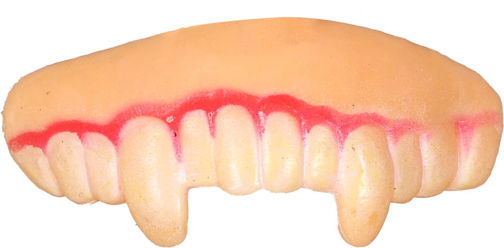 Vampyrhugtænder, hvid og beige, model 20907