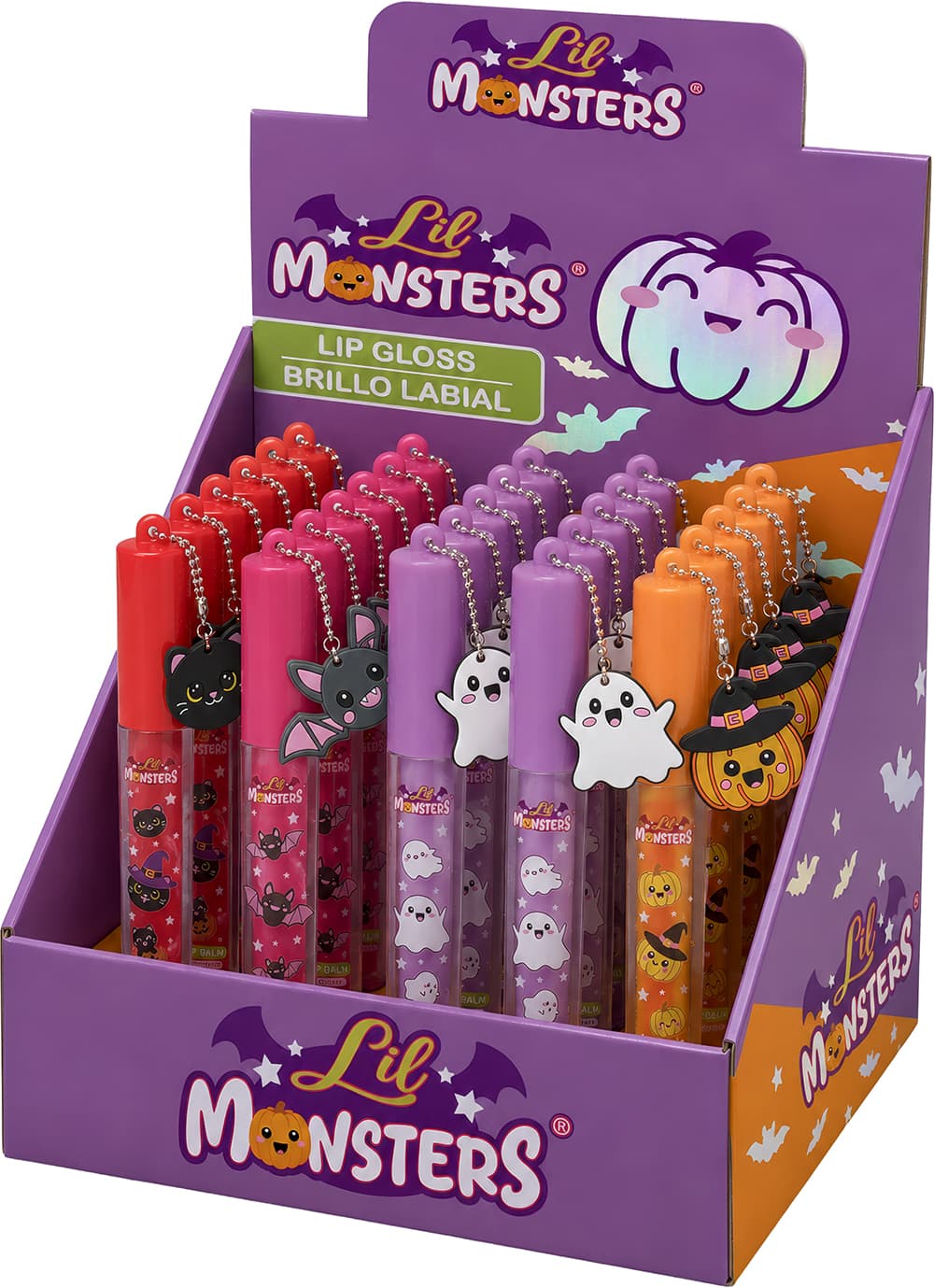 Lil Monsters lipgloss med vedhæng, assorterede motiver