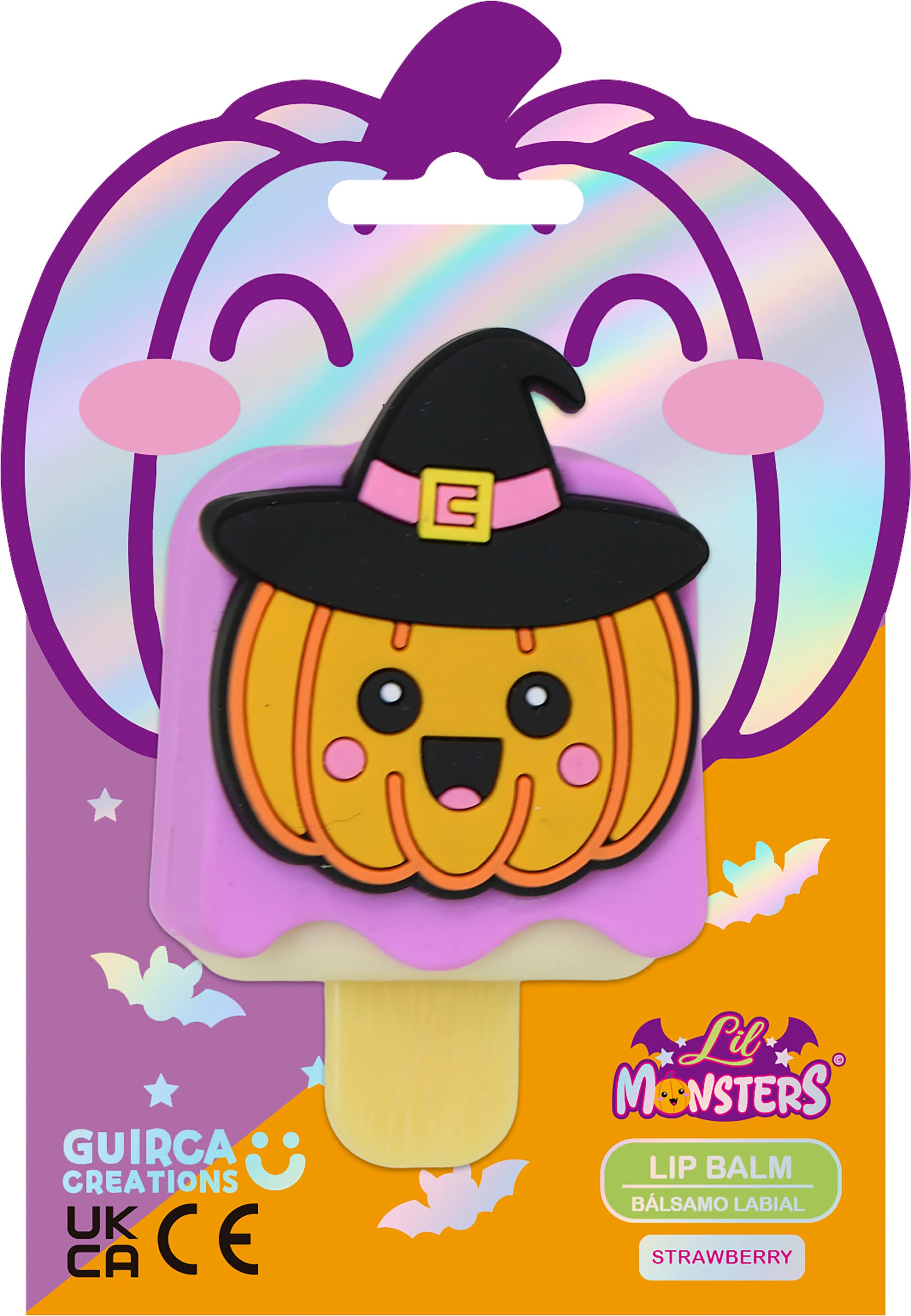 Lil Monsters læbepomade formet som is, græskar, jordbær, til børn