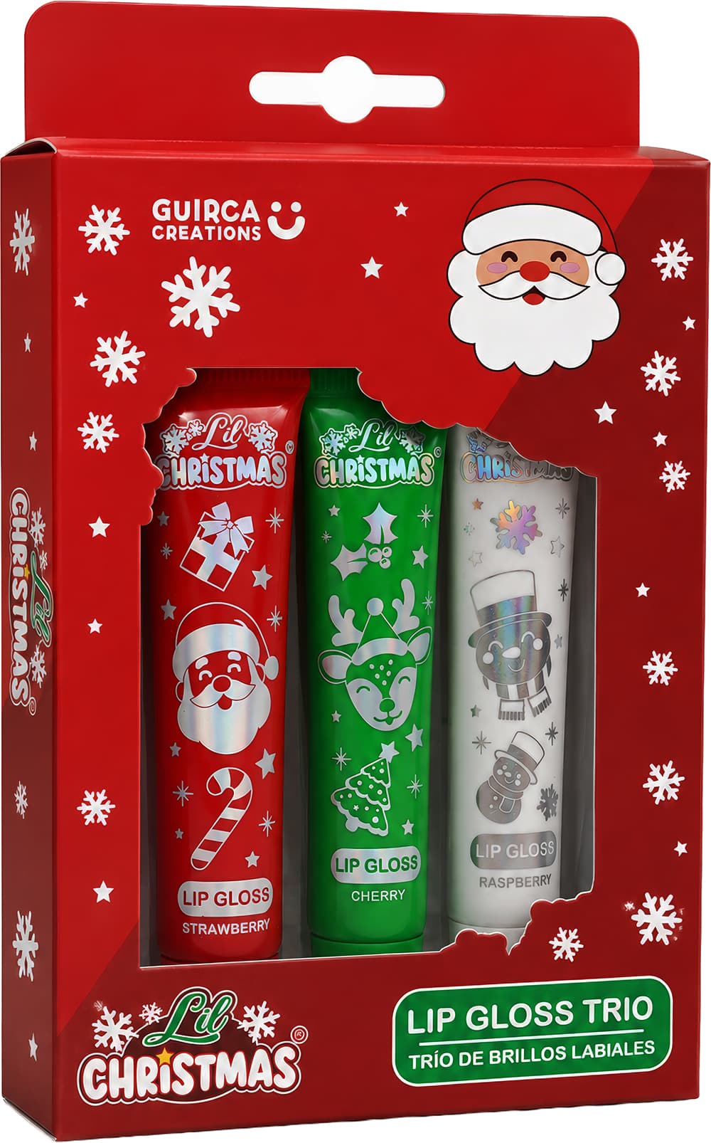 Lil Xmas lipgloss-trio til børn, assorterede motiver