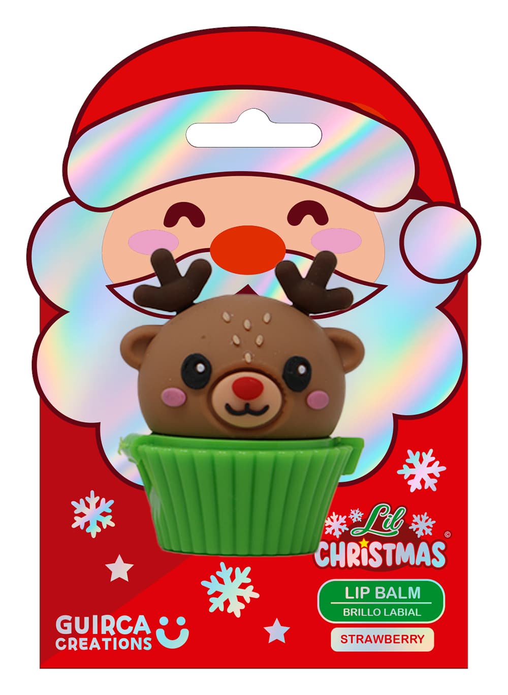 Lil Xmas læbepomade til børn, assorterede motiver, lyserød, rød og lilla