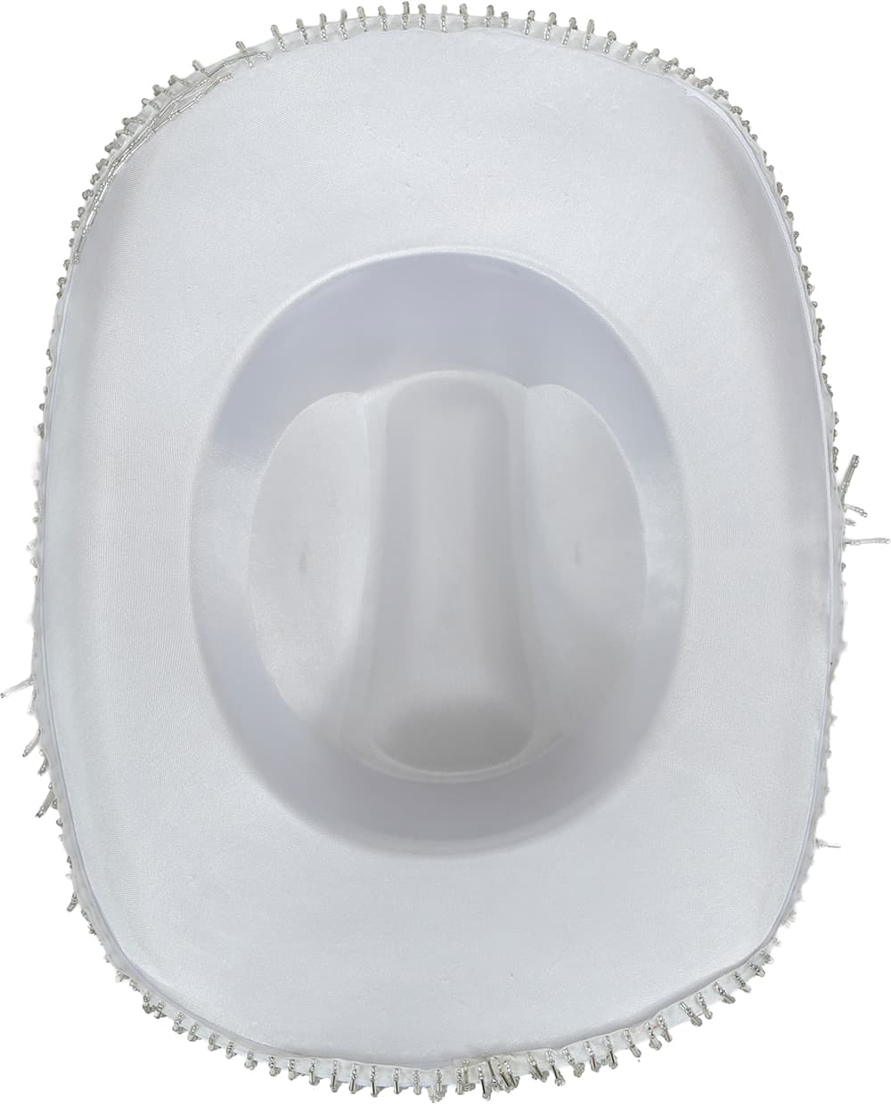 Hvid cowboyhat med frynser i høj kvalitet til voksne