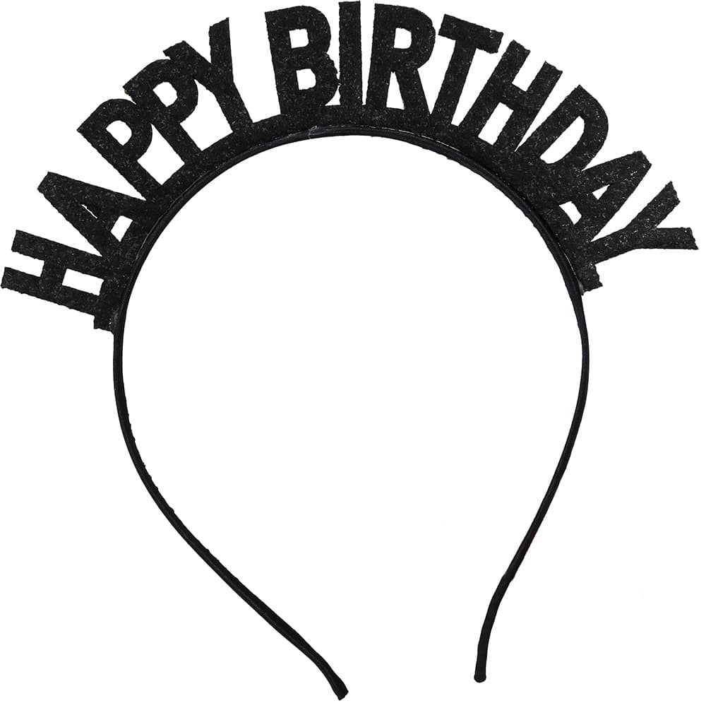 Sølvhårbøjle "Happy Birthday"