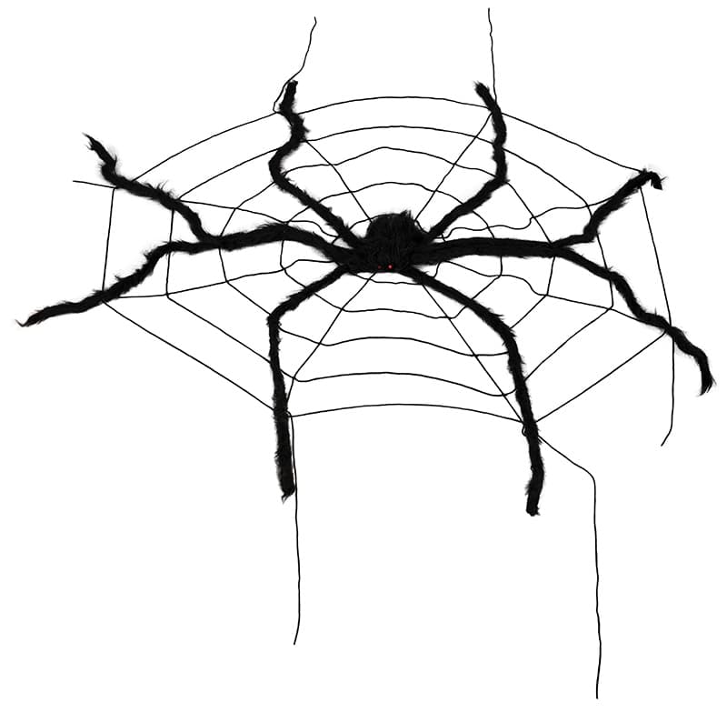 Spindelvæv 200 cm og edderkop 150 cm