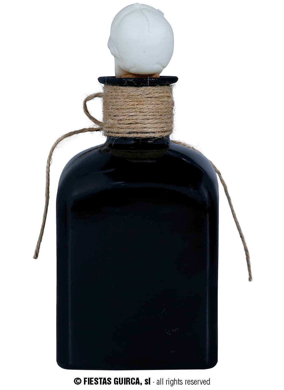 Giftflaske med kranie, glas, 20 cm