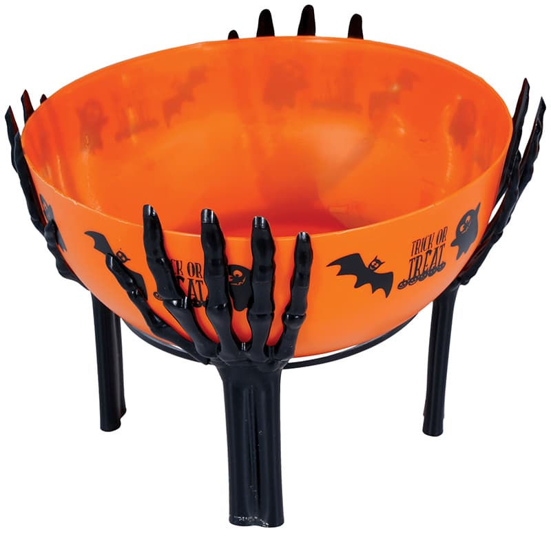 Orange skål med stativ 26 × 18 cm