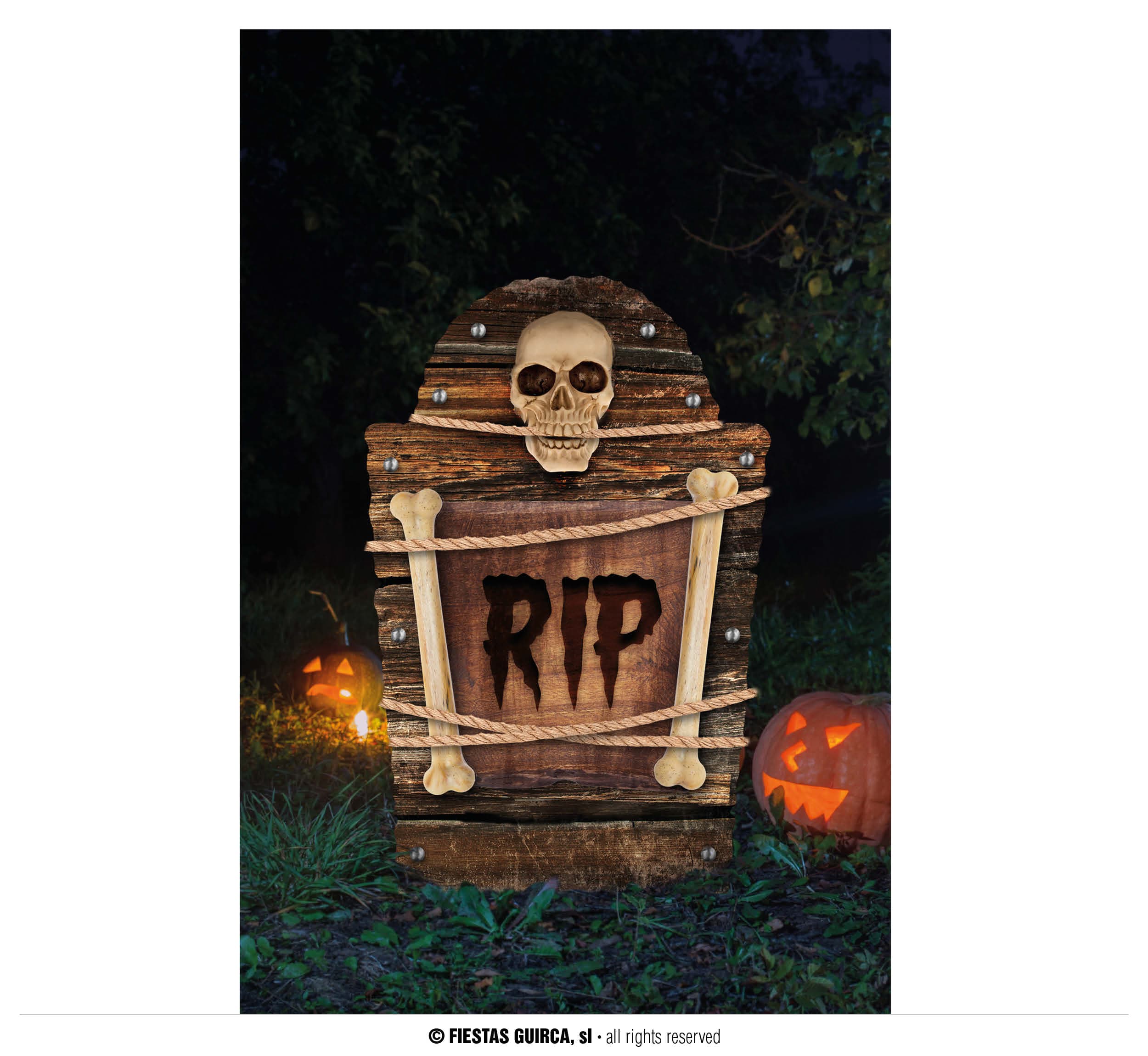 Gravsten "RIP", 56 cm