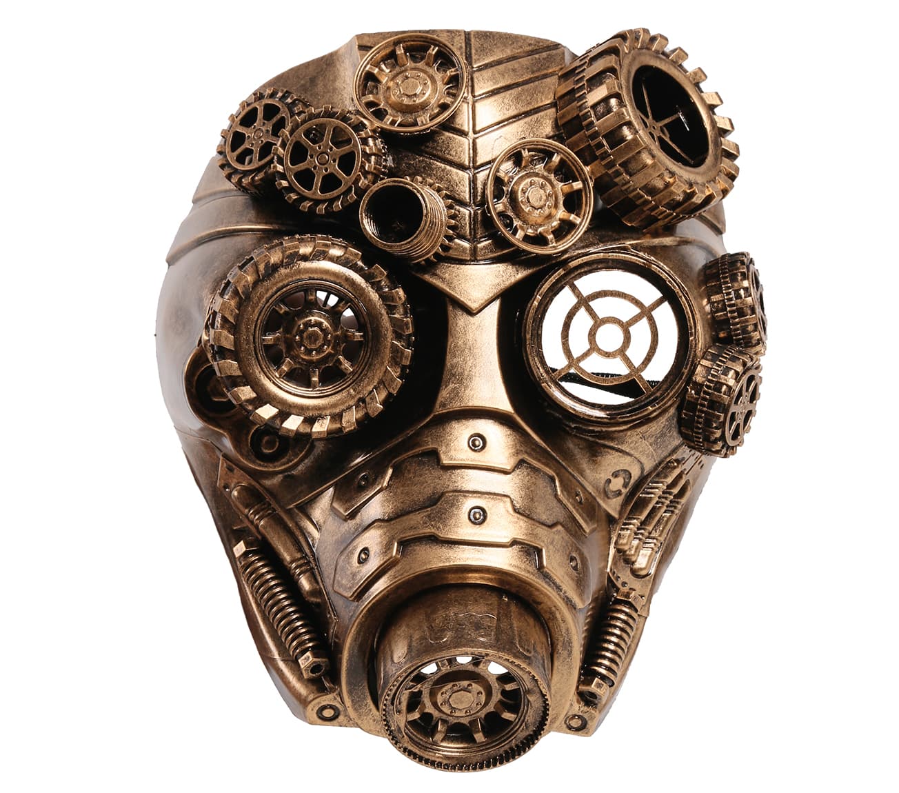Steampunk-maske i guld