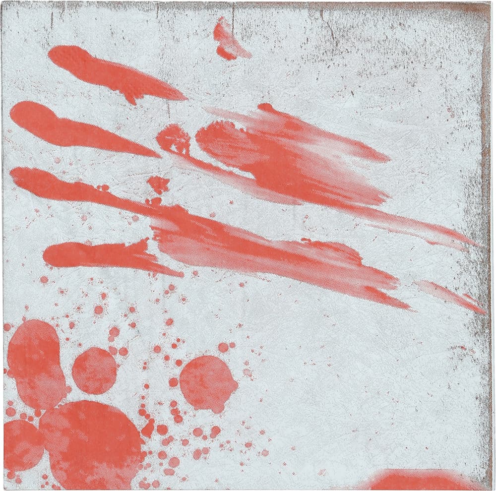 Pose med 20 blodige servietter, 16 × 16 cm